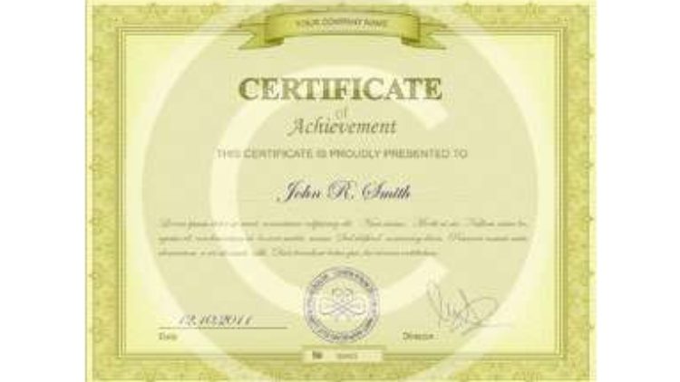 Certificate 1
